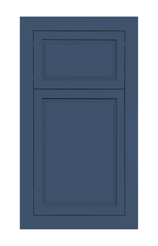 Modern Frame Slim Raised door sample in Navy Blue by Europly
