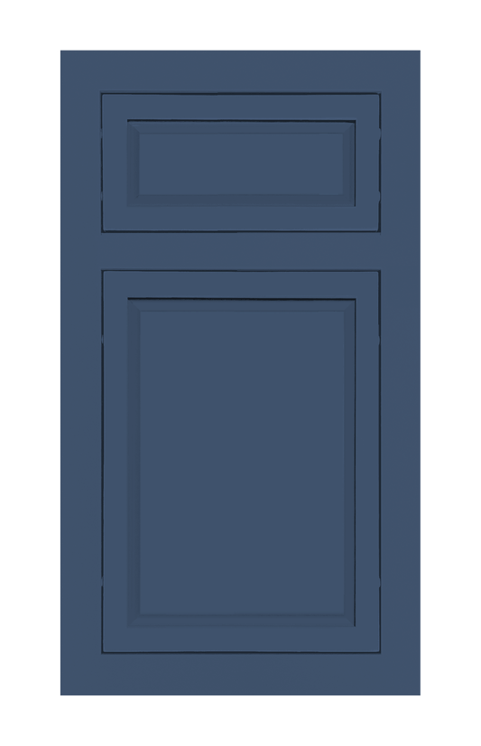 Traditional Frame Slim Raised door sample in Navy Blue by Europly