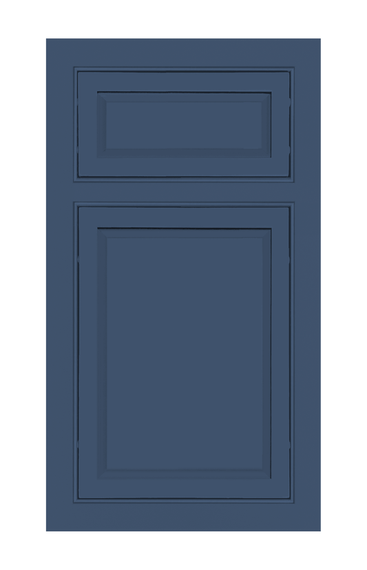 Beaded Frame Slim Raised door sample in Navy Blue by Europly