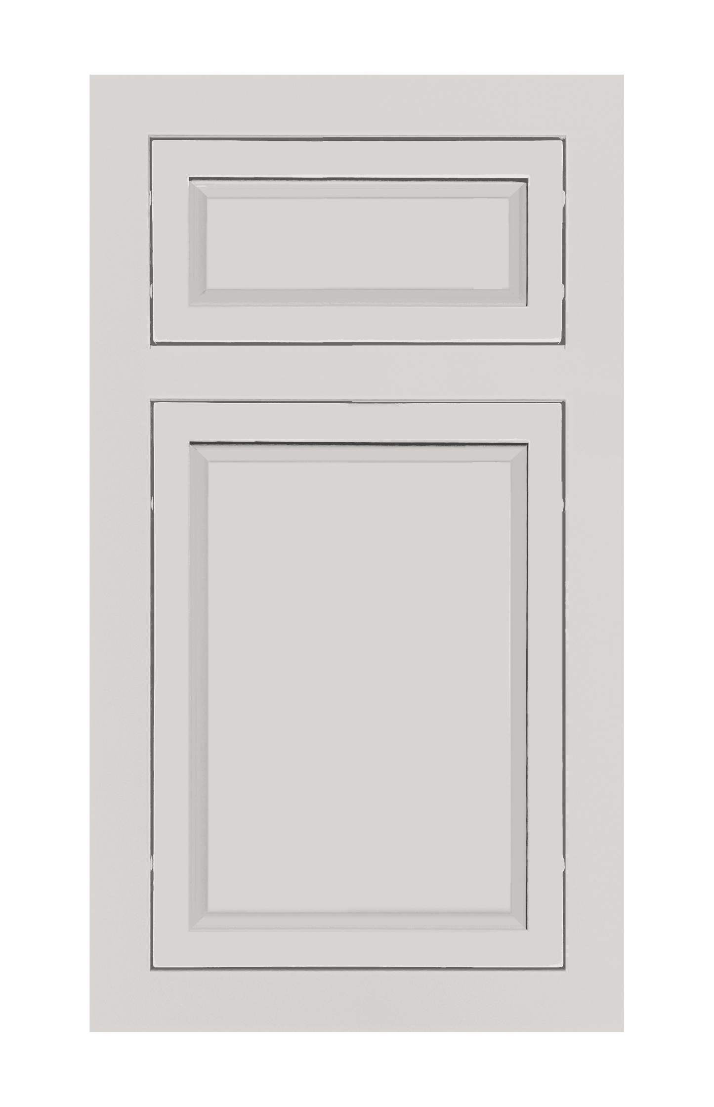 Traditional Frame Slim Raised door sample in Pearl White by Europly