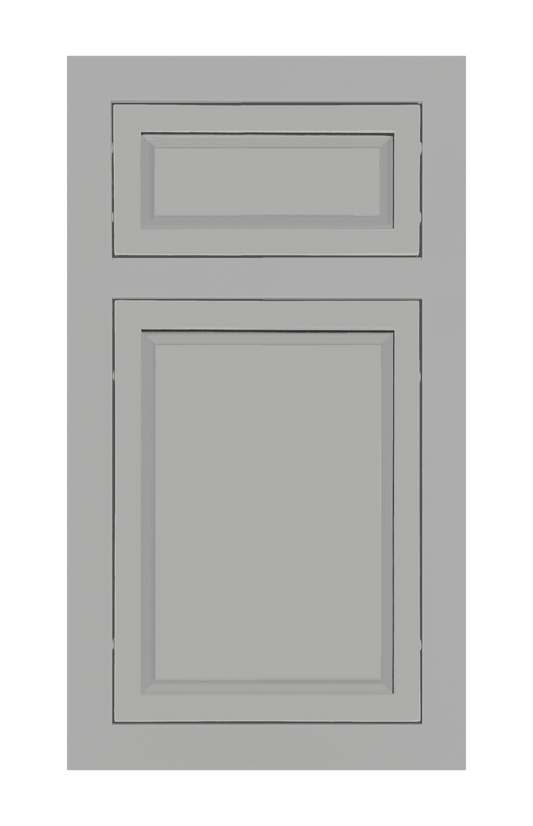Traditional Frame Slim Raised door sample in Star Silver by Europly