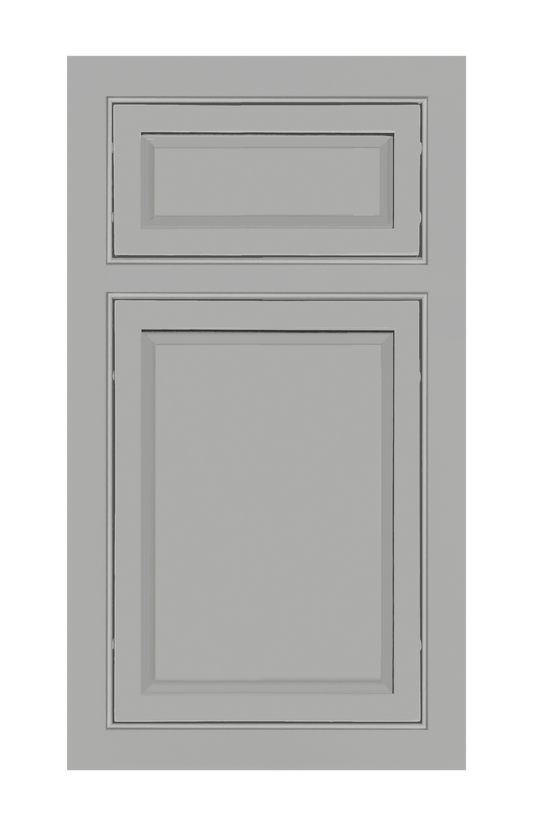 Beaded Frame Slim Raised door sample in Star Silver by Europly