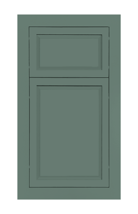 Modern Frame Slim Raised door sample in Willow Green by Europly