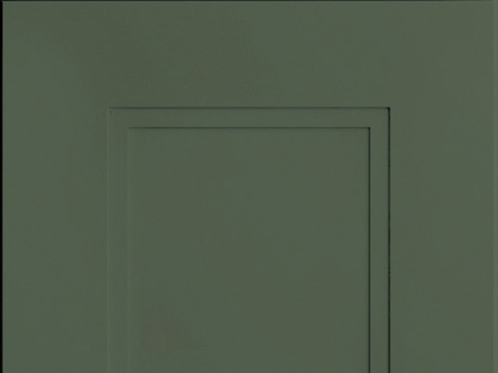 Fashion + door sample in Evergreen by CNC Cabinetry