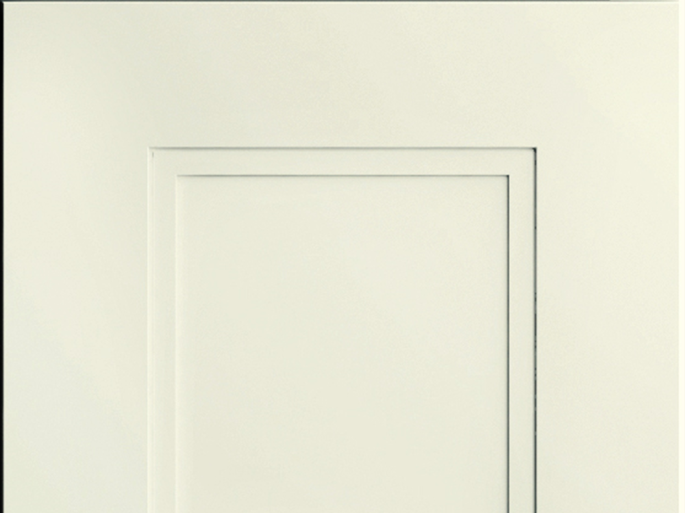 Fashion + door sample in Sleek White by CNC Cabinetry