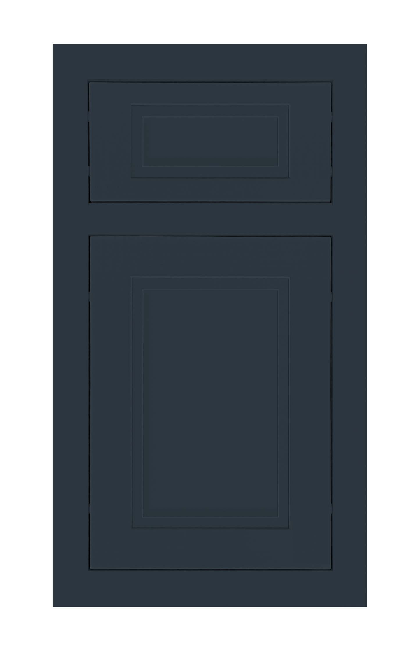 Traditional Frame Stepped Shaker door sample in Indigo by Europly