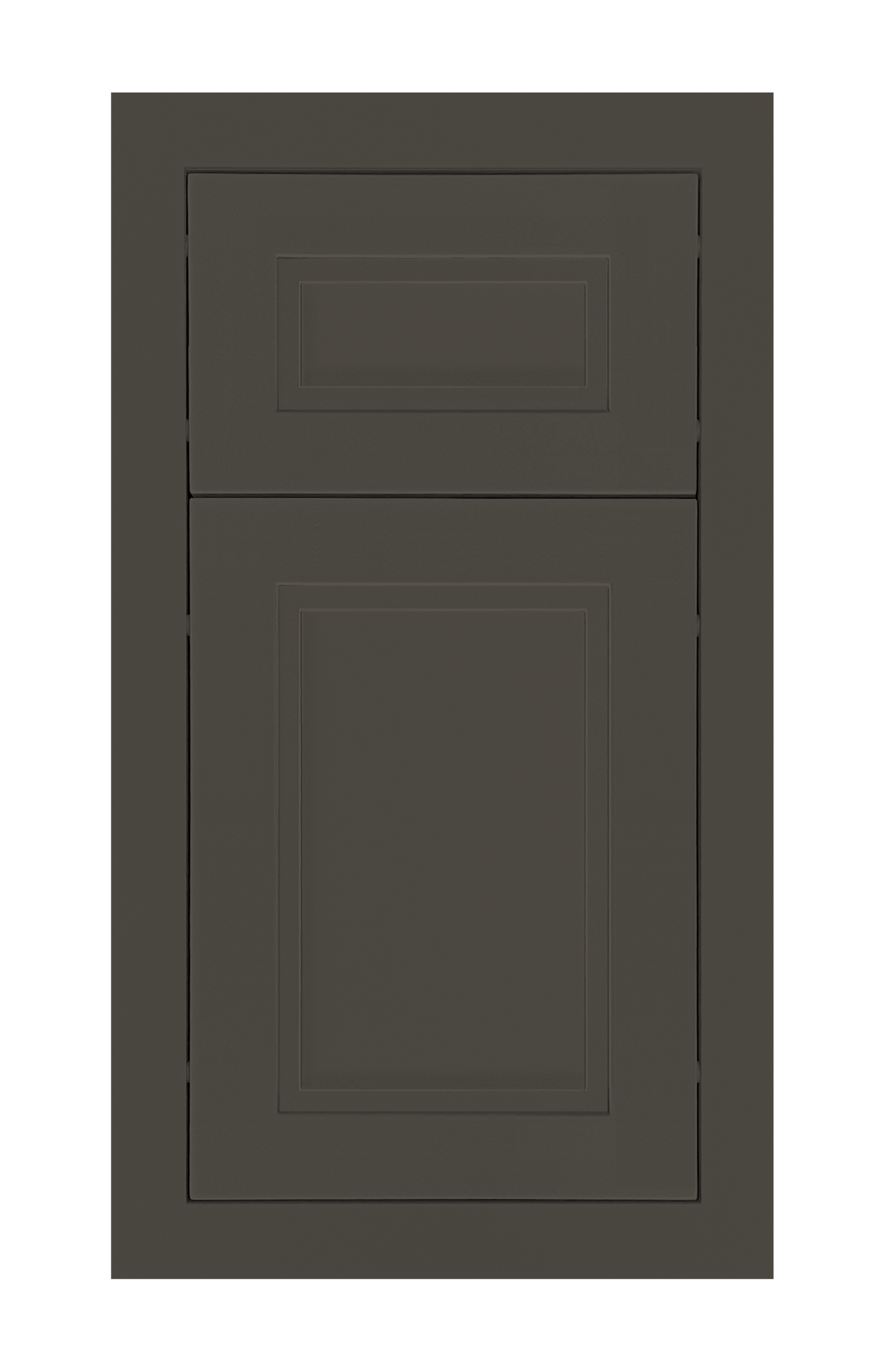 Modern Frame Stepped Shaker door sample in Lava Ash by Europly