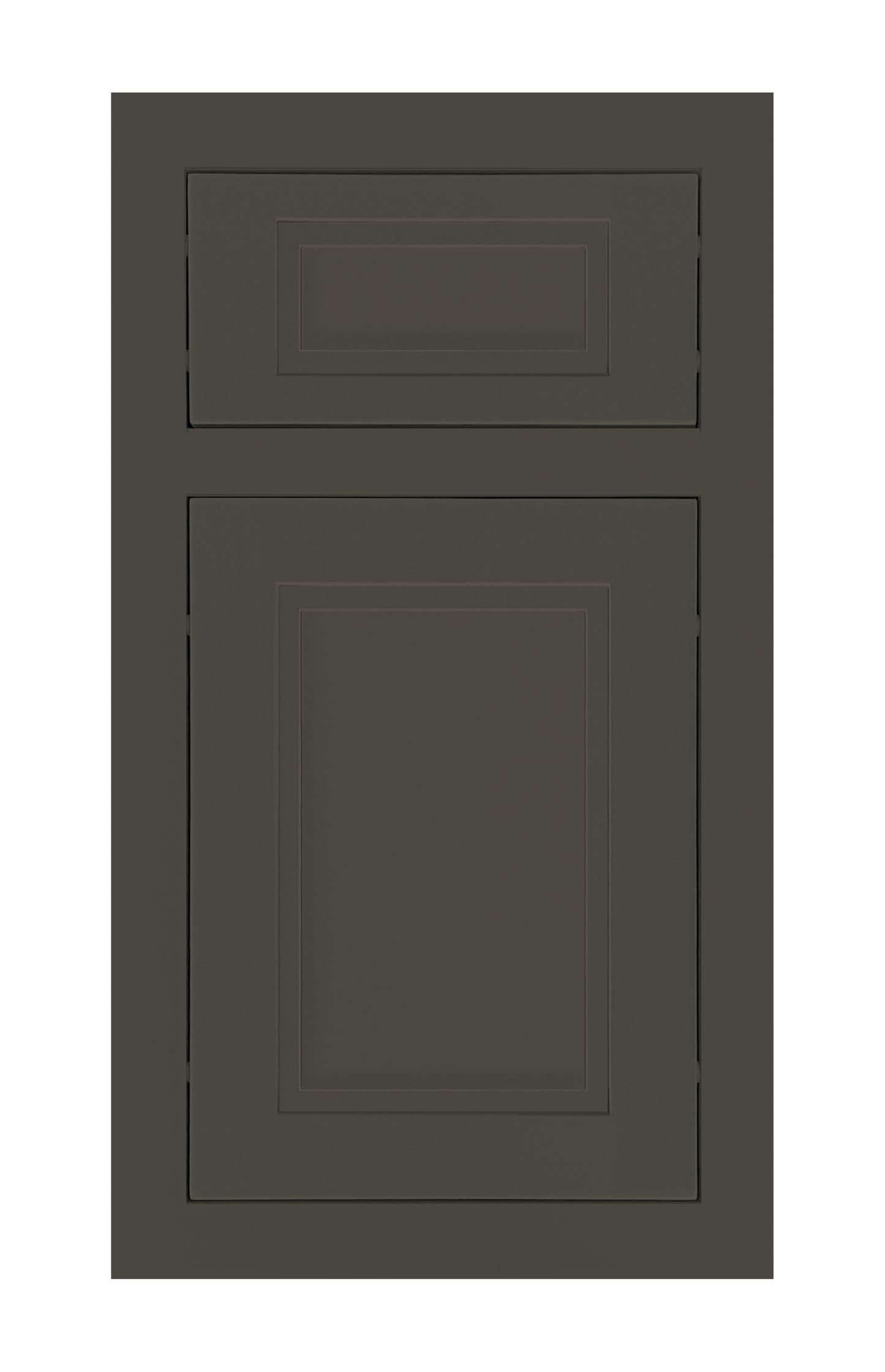 Traditional Frame Stepped Shaker door sample in Lava Ash by Europly