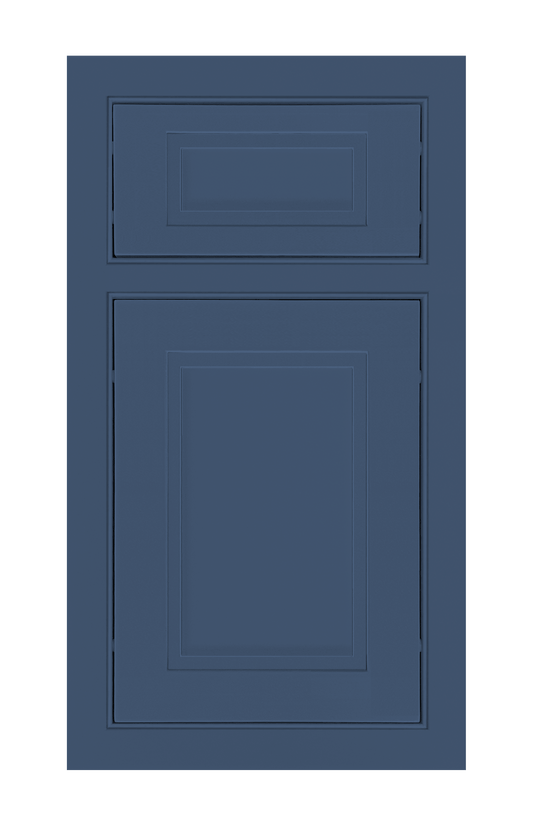 Beaded Frame Stepped Shaker door sample in Navy Blue by Europly