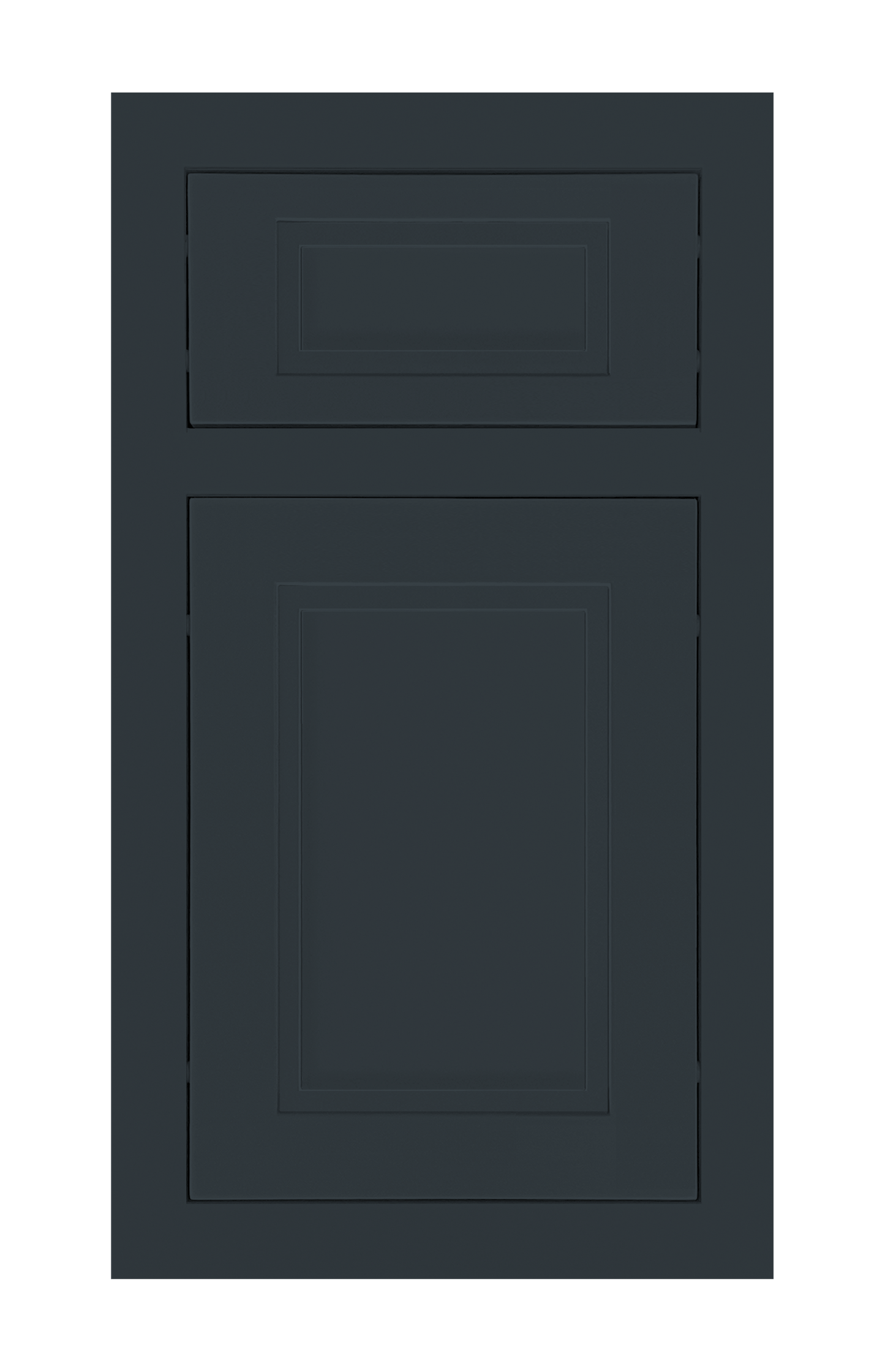 Traditional Frame Stepped Shaker door sample in Space Grey by Europly