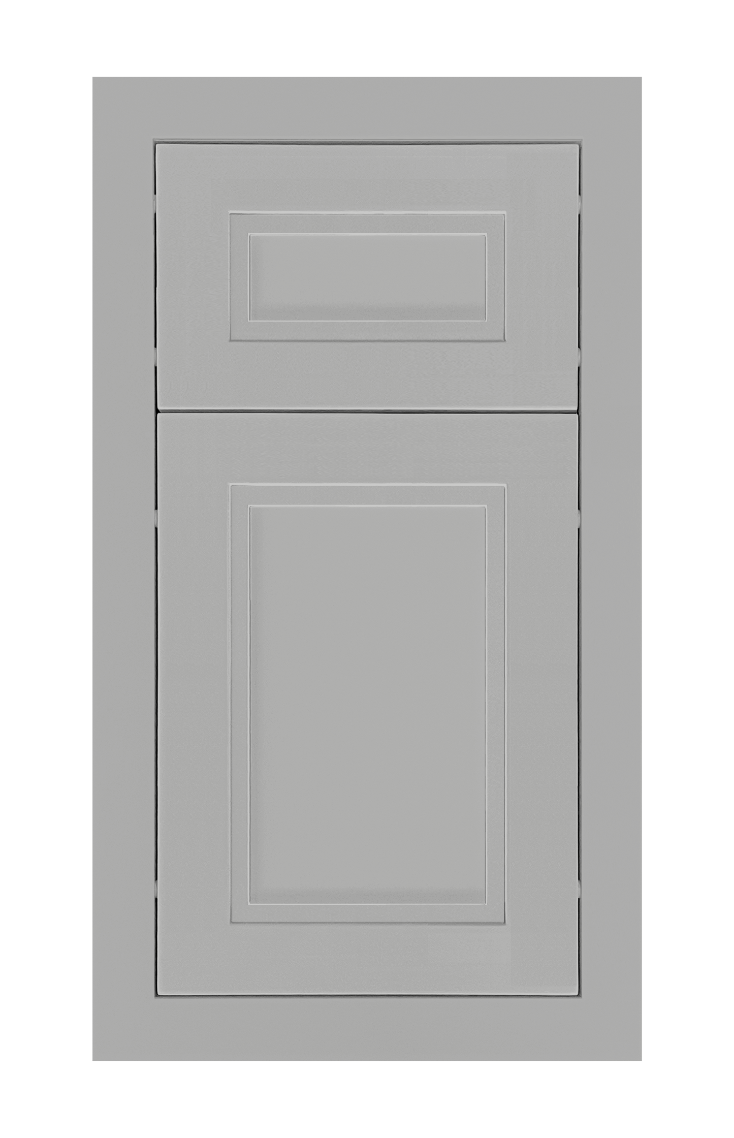 Modern Frame Stepped Shaker door sample in Star Silver by Europly