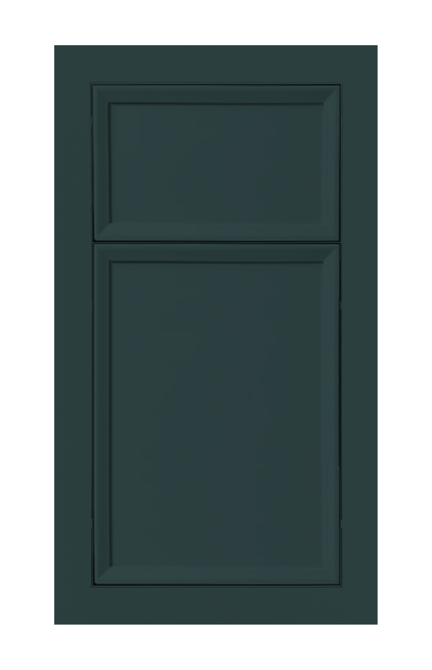Modern Frame Beveled Edge door sample in Billard Green by Europly