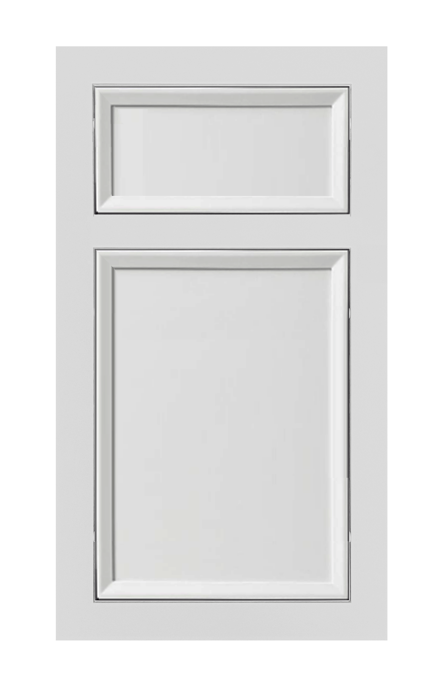 Traditional Frame Beveled Edge door sample in Bright White by Europly