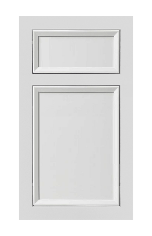 Traditional Frame Beveled Edge door sample in Bright White by Europly