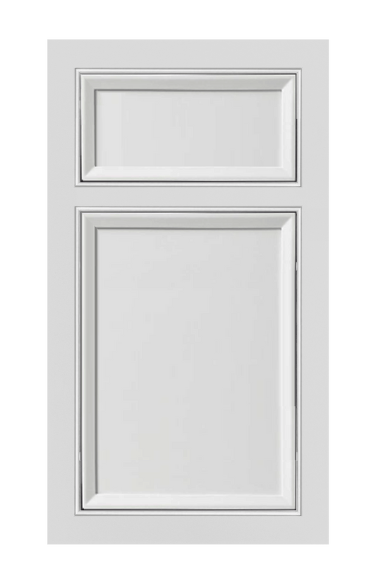 Beaded Frame Beveled Edge door sample in Bright White by Europly