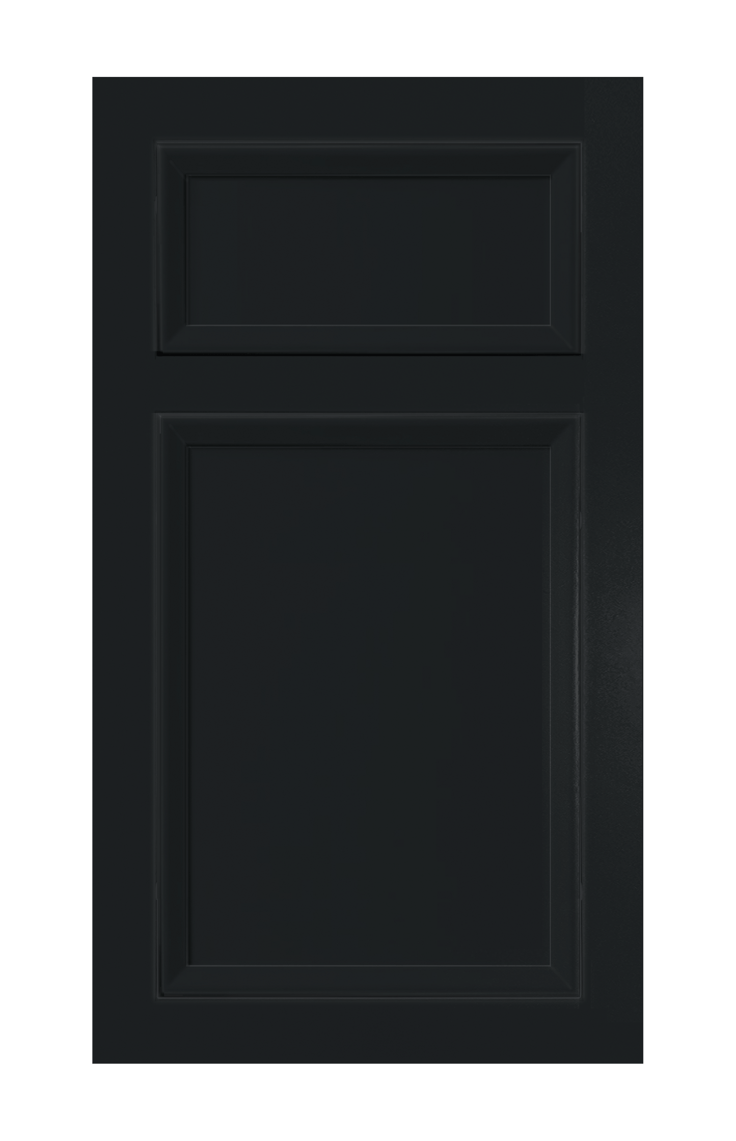 Traditional Frame Beveled Edge door sample in Carbon Black by Europly