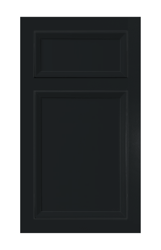 Traditional Frame Beveled Edge door sample in Carbon Black by Europly