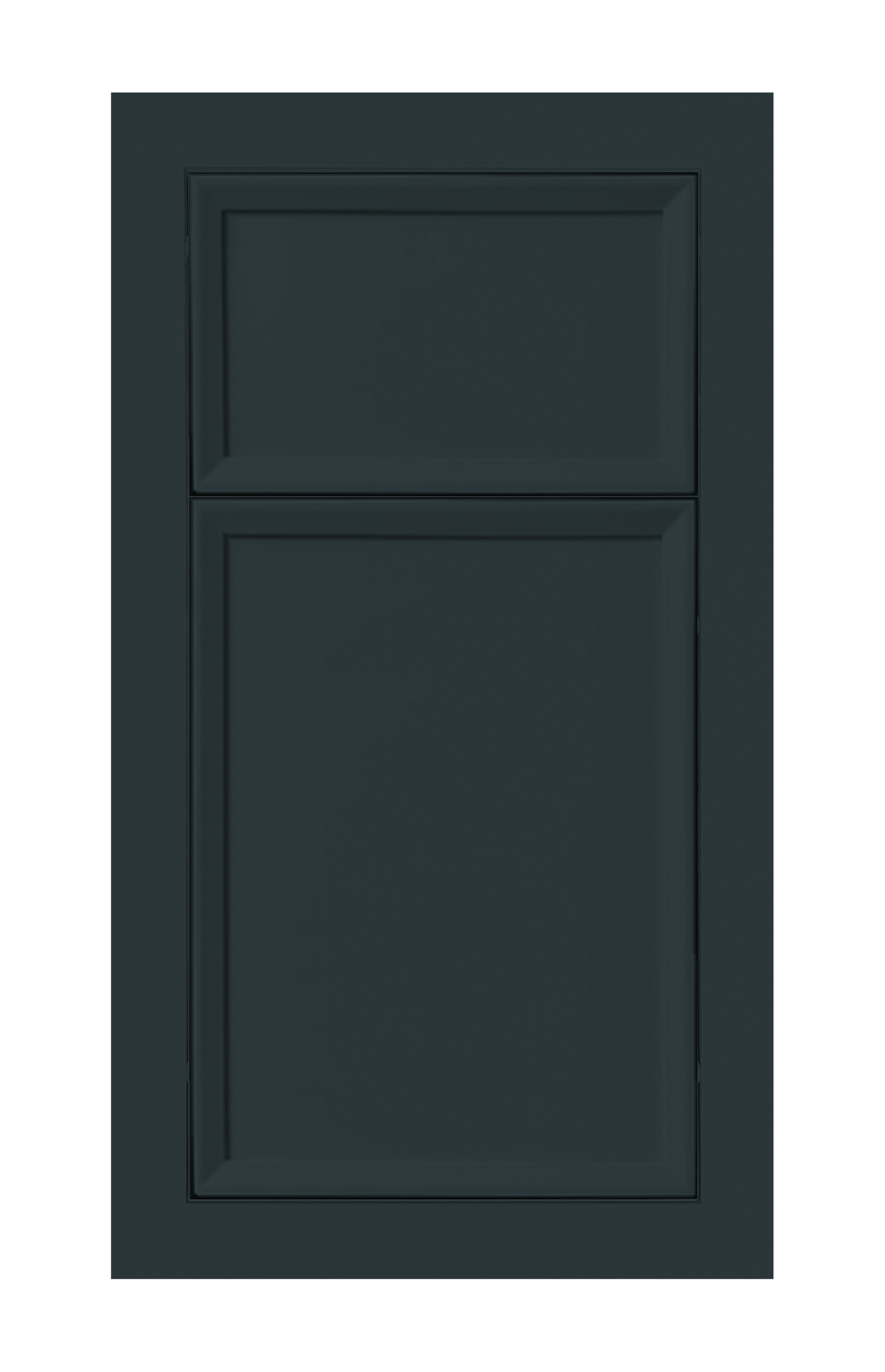 Modern Frame Beveled Edge door sample in Dark Night by Europly