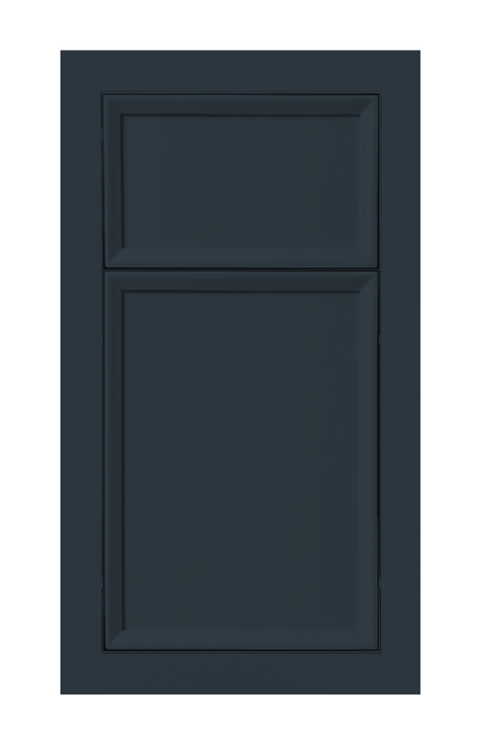 Modern Frame Beveled Edge door sample in Indigo by Europly