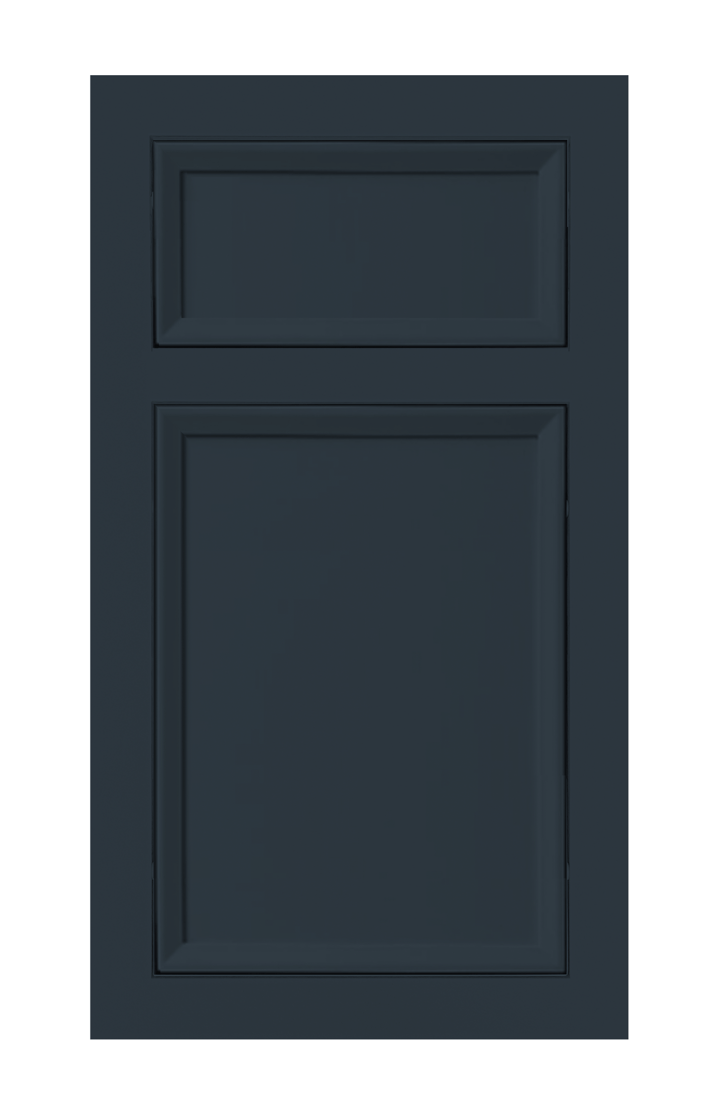 Traditional Frame Beveled Edge door sample in Indigo by Europly