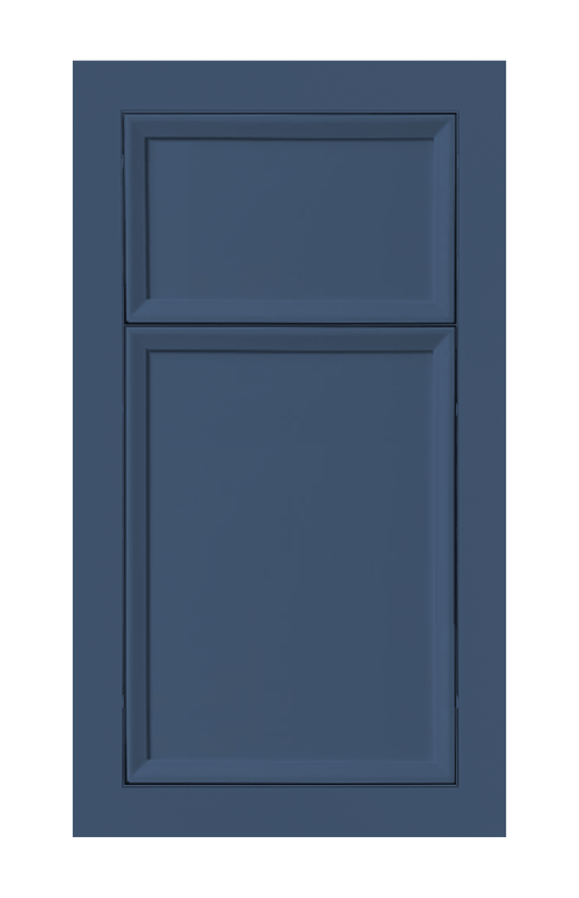 Modern Frame Beveled Edge door sample in Navy Blue by Europly
