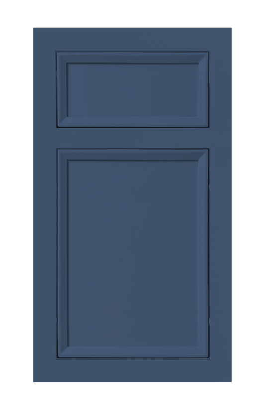 Traditional Frame Beveled Edge door sample in Navy Blue by Europly