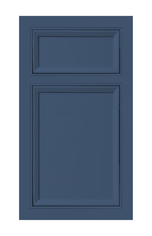 Beaded Frame Beveled Edge door sample in Navy Blue by Europly