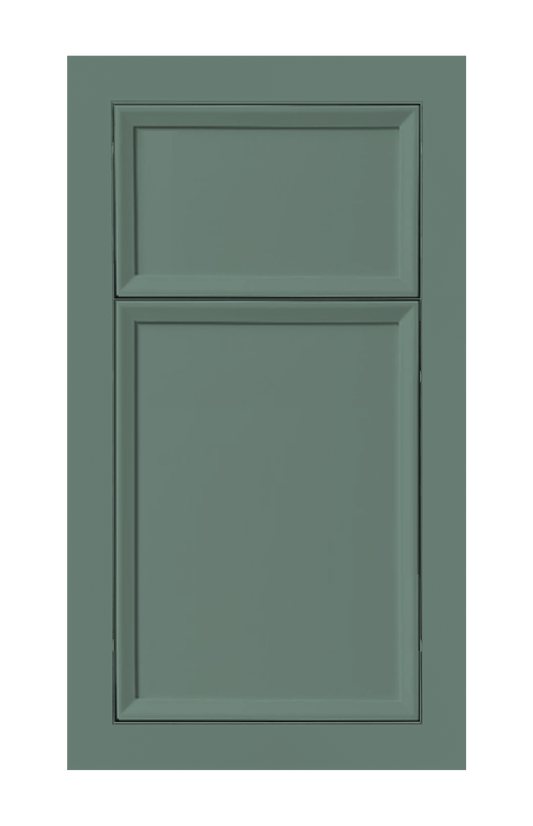 Modern Frame Beveled Edge door sample in Willow Green by Europly