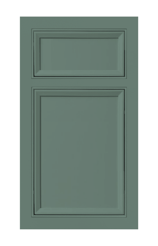 Beaded Frame Beveled Edge door sample in Willow Green by Europly