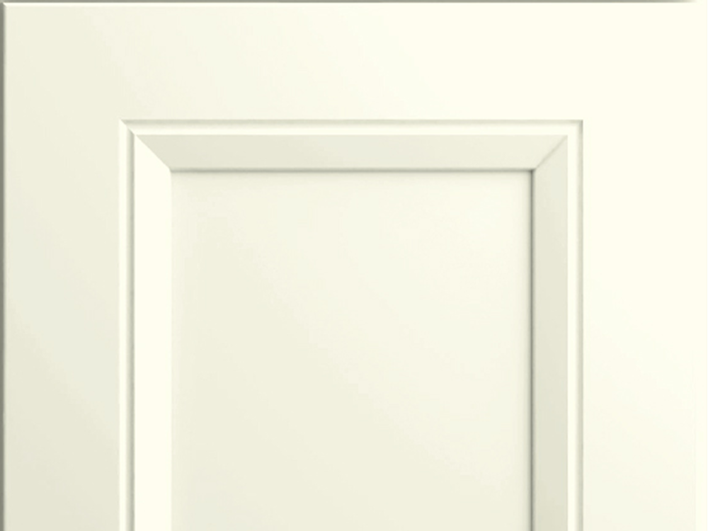 Richmond + door sample in Sleek White by CNC Cabinetry