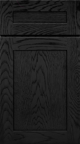 Shaker door sample in Oak Black by Parriot Wood