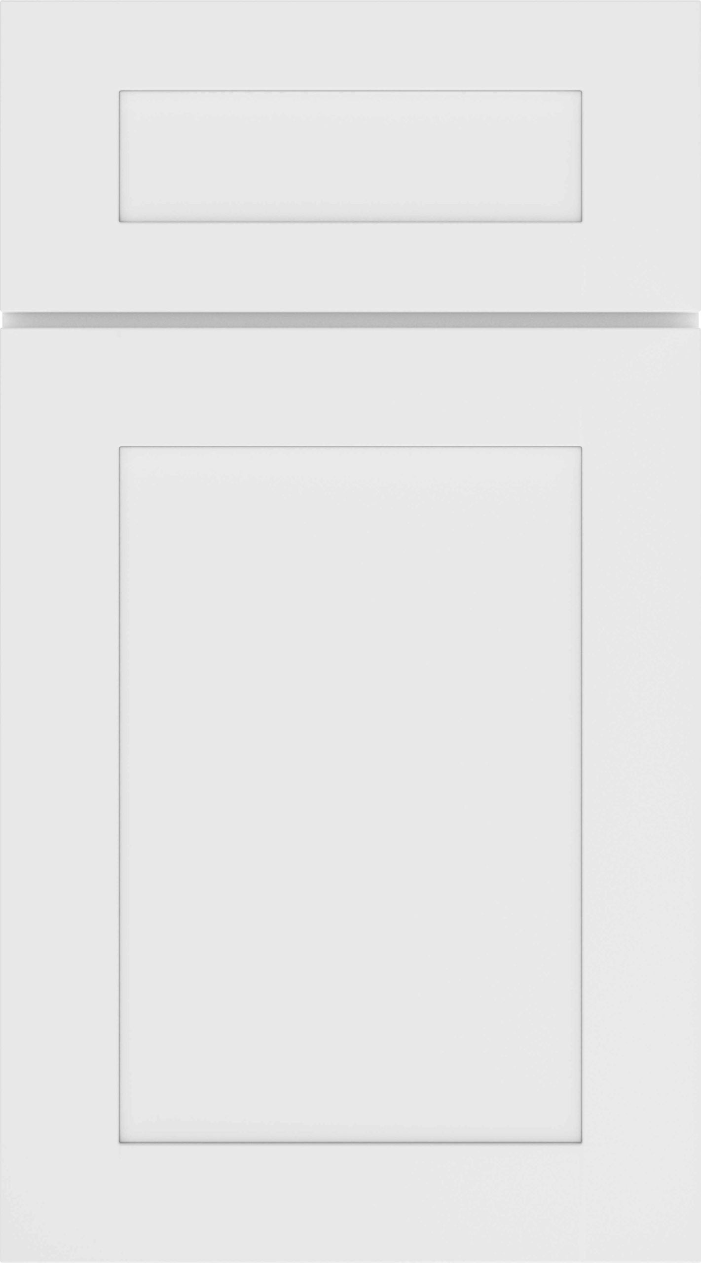 Shaker door sample in White by Parriot Wood