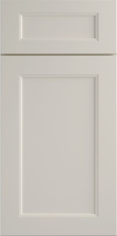 Trenton Recessed door sample in Ivory by JSI Cabinetry