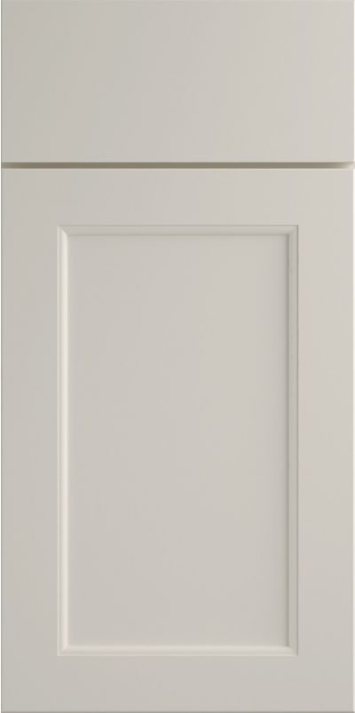Trenton Slab door sample in Ivory by JSI Cabinetry