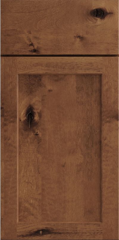 Upton Slab door sample in Brown by JSI Cabinetry