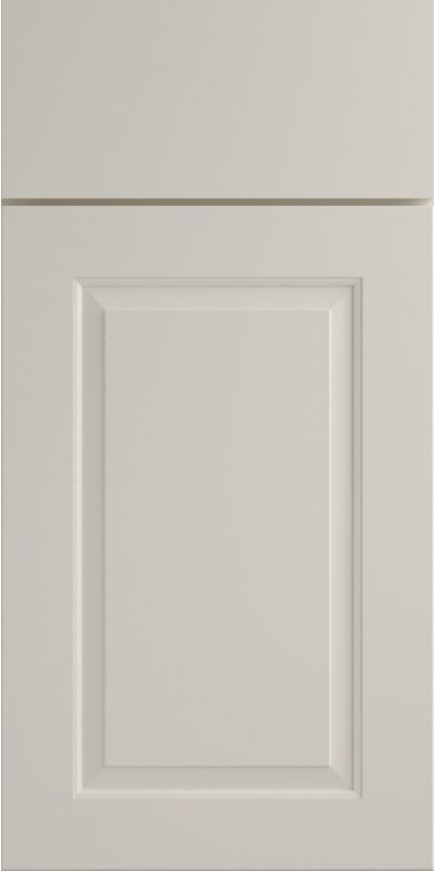 Yarmouth Slab door sample in Ivory by JSI Cabinetry